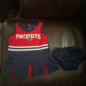 NFL Patriots Red and Navy Baby Outfit